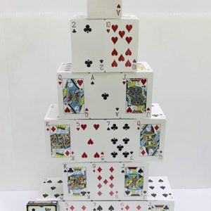 CARD CASTLE & 6 CARDS REPEAT MAGIC TRICK (ELASTIC DELUX QUALITY)