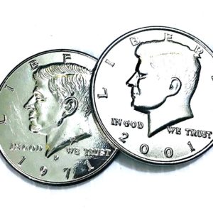 SHELL COIN MAGIC TRICK (METAL) / HALF DOLLAR SHELL COIN MAGIC