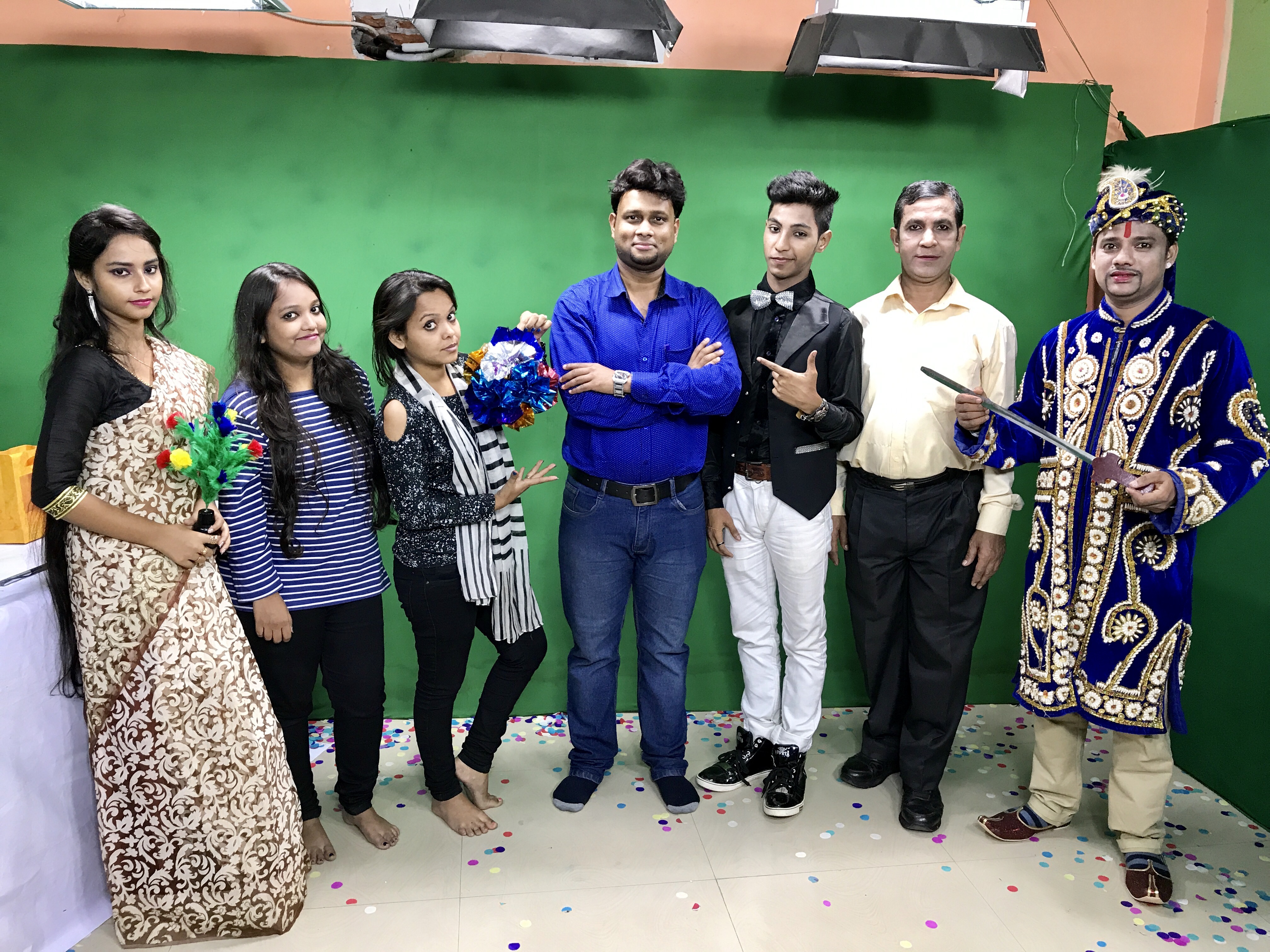 Magician ASarkar with team in Tv Shoot