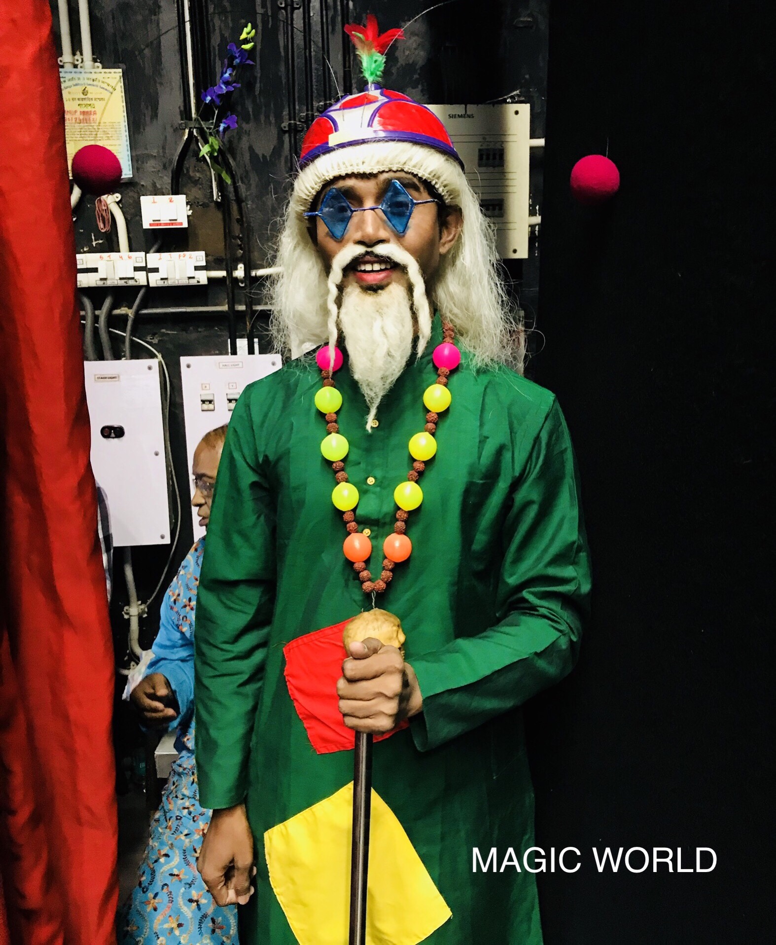 Magician Sanjit doing Barfi Roll at Magic World prog