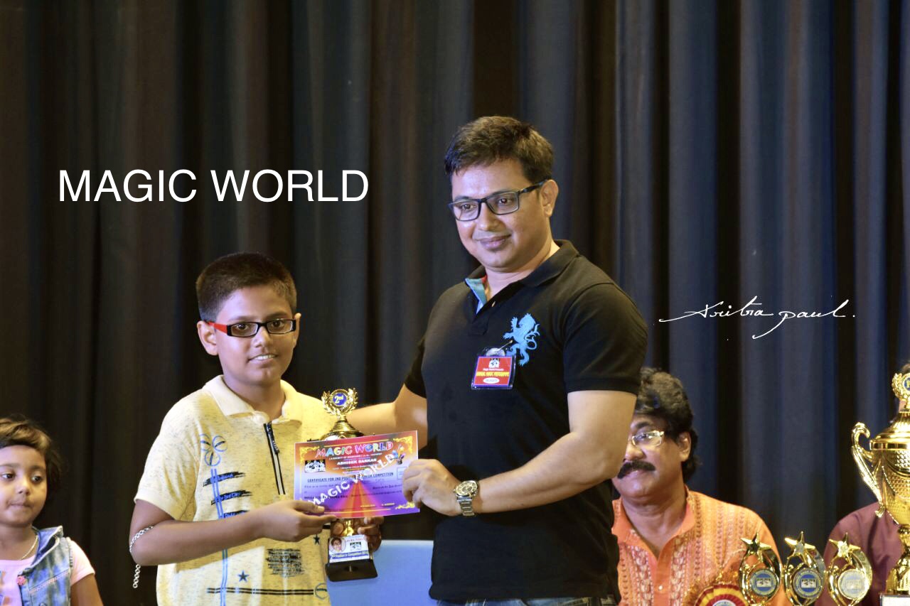 Magician Prothom Dey with Magician Rahul Dave at Magic World Prog