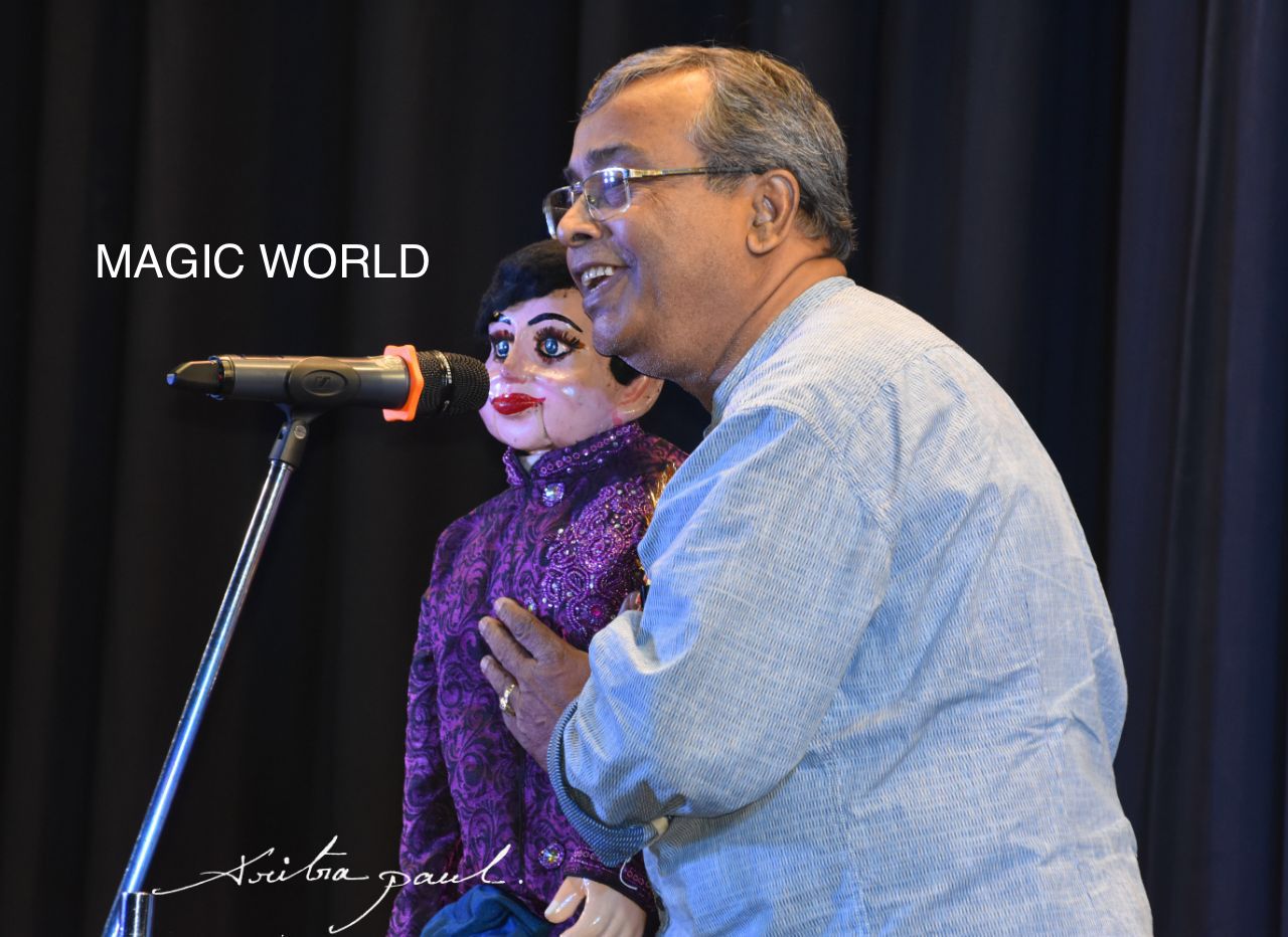 Ventriloquist Prabir Das & Michel at Magic World prog