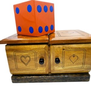 JUMBO DICE BOX MAGIC TRICK (WOODEN)