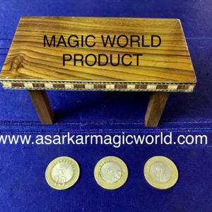 COIN APPEAR TABLE / MINI WOOD COIN TABLE MAGIC