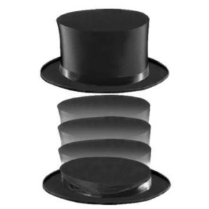 FOLDING TOP HAT MAGIC / MANDRAKE MAGIC HAT / COLLAPSIBLE MAGICIAN HAT / PRODUCTION MAGIC HAT