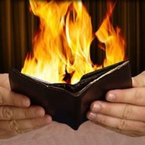 FIRE WALLET MAGIC (BLACK) / HOT WALLET MAGIC / FIRE MONEY BAG MAGIC