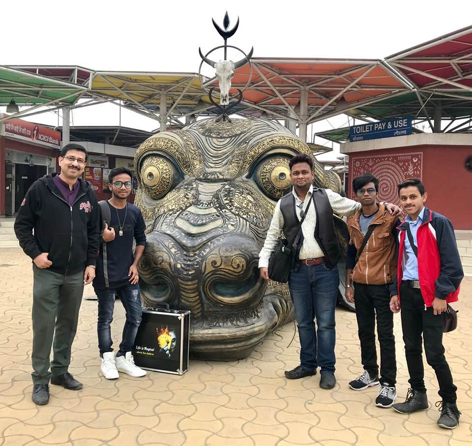 Magic Teacher A.Sarkar with Magic World students