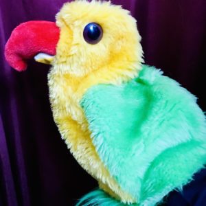 TALKING PARROT / VENTRILOQUIST PARROT PUPPET / VENTRILOQUISM PUPPET MAGIC