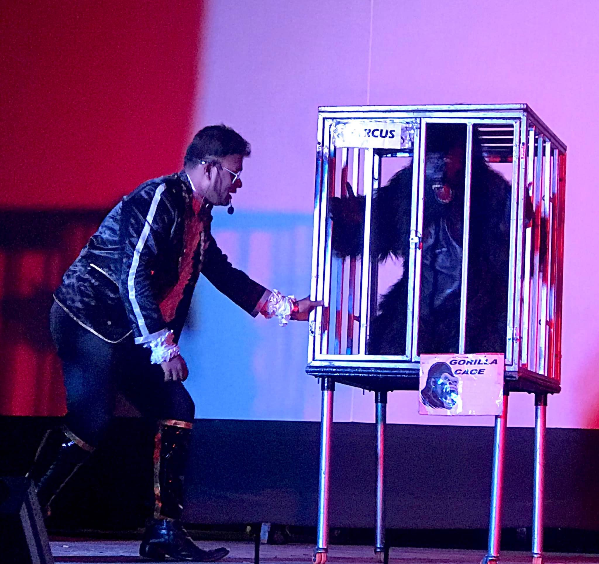 Magician A.Sarkar In Dangerous Gorilla Act