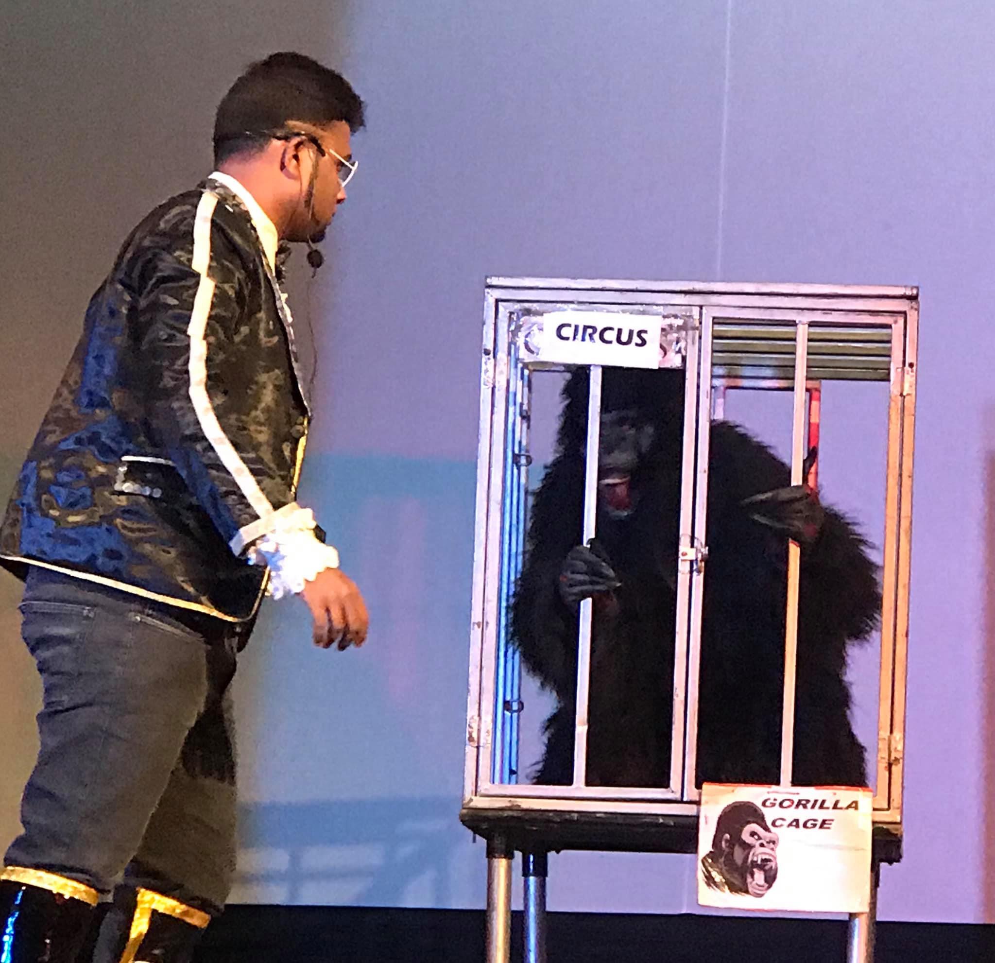 Magician A.Sarkar in Dangerous Gorilla Act