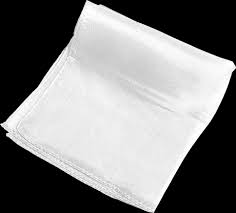 SILK / PURE SILK HANKY 18' INCH (WHITE)