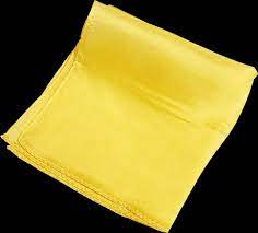 SILK / PURE SILK HANKY 18' INCH  (YELLOW)