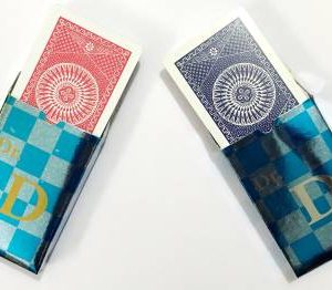 DR.D MARKED MAGICIAN PLAYING CARD DECK SET OF 2 (RED & BLUE) / DR D MARK SPY CHEATING CARD PACK 2 MAGIC TRICK