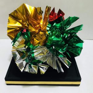 FLOWER TRAY (2TIMES) WITH 2 SPRING ROLEX FLOWERS