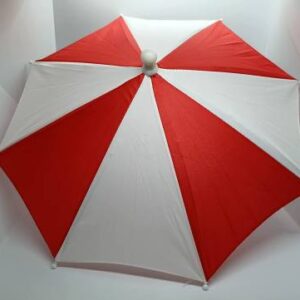 PRODUCTION MAGIC UMBRELLA (12INCH) RED White MIXED / Small Parasol Magic Prop