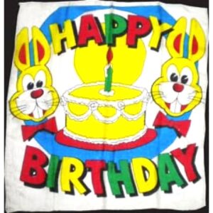 HAPPY BIRTHDAY SILK 18"INCH FOR MAGIC SHOW