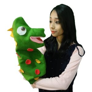 DINOSAUR PUPPET / HAND PUPPET ON DINOSAUR / VENTRILOQUIST PUPPET