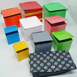 NINE BOX MAGIC WITH RING VANISHING HANKEY/ RING APPEAR 9 BOXES MAGIC / NINE BOX RING VANISH MAGIC TRICK