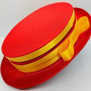 MAGICIAN TOP HAT RED / RED MAGIC HAT / FOLDING MAGICIAN HAT / COLLAPSIBLE MAGIC CAP