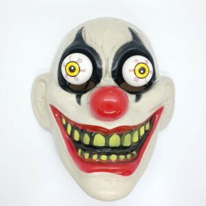 WHITE GHOST MASK WITH SPRING MOVEABLE EYES / HALLOWEEN PARTY GHOST MASK