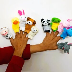 FINGER ANIMAL PUPPETS (SET OF 10) / FINGER CARTOONS SET / PRODUCTION SMALL FINGER ANIMALS FOR MAGIC