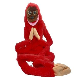 VENT MONKEY PUPPET (RED) / VENTRILOQUISM TALKING PUPPET