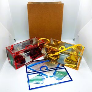 IMPORTED DREAM BAG MAGIC (LARGE) 3 BOXES / JIM PRODUCTION BAG / PAPER TO FLOWER BOX MAGIC TRICK