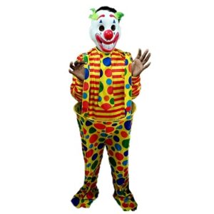 JOKER COSTUME A-137 FREE SIZE (ADULT) / CIRCUS CLOWN DRESS / FUNNY CUSTUME PARTY DRESS Elders Halloween Costume (XL)