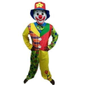 JOKER COSTUME FREE SIZE A-163 (ADULT) / CIRCUS CLOWN DRESS / FUNNY CUSTUME PARTY DRESS Elders Halloween Costume (XL)