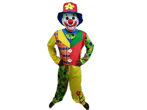 JOKER COSTUME FREE SIZE A-163 (ADULT) CIRCUS CLOWN DRESS FUNNY CUSTUME  PARTY DRESS Elders Halloween Costume (XL)