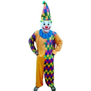 JOKER COSTUME FREE SIZE A-136 (ADULT) / CIRCUS CLOWN DRESS / FUNNY CUSTUME PARTY DRESS Elders Halloween Costume (X