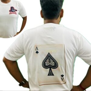 MENTALIST ACE PREDICTION T-SHIRT MAGIC TRICK / ACE OF SPADES PREDICTION T SHIRT MAGIC (AVAILABLE SIZES S,M,L,XL,XXL)