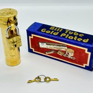 BILL TUBE MAGIC / NOTE VANISHING TUBE MAGIC TRICK (GOLDEN)