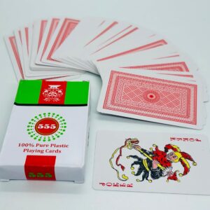 555 Plastic Mark Playing Card Deck (RED) / 555 Marked Playing Card (Plastic)