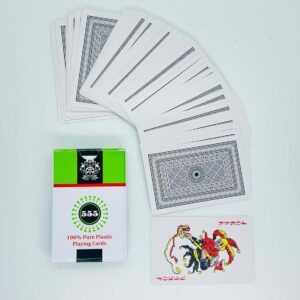 555 Plastic Mark Playing Card Deck (Black)