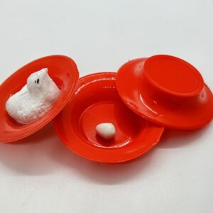 EGG TO HEN MAGIC PLATES TRICK (RED) / EGG SURPRISE MAGIC TRICK / EGG HATCHARY MAGIC