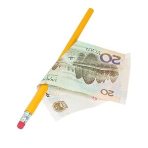 PENCIL THROUGH NOTE MAGIC TRICK (YELLOW) / PENCIL PENITRATION THROUGH DOLLAR MAGIC GIMMICK