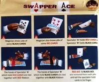 SWAPPER ACES CARD MAGIC TRICK (JUMBO CARD)