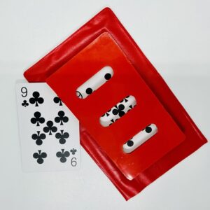 CARD VANISH FRAME MAGIC TRICK (RED) / VANISHING CARD FRAME MAGIC (PLASTIC CARD)
