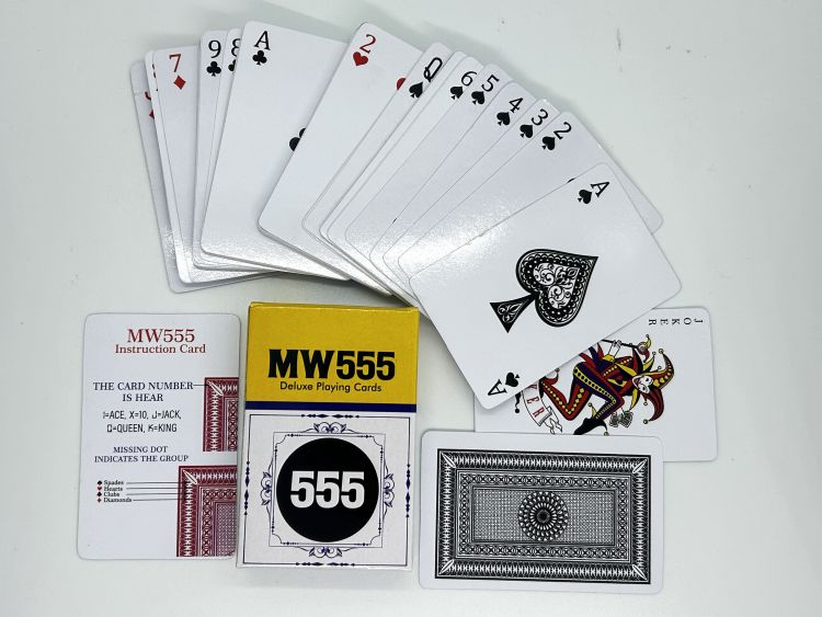 MW555 MARK CARD DECK MAGIC TRICK SET OF PCS (RED BLACK) MARKED  PLAYING CARD CERATING 555 PLAYING CARD