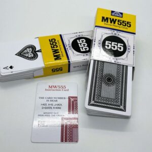 MW555 MARK CARD DECK MAGIC TRICK SET OF 2 PCS (BLACK) / MARKED PLAYING CARD / CERATING 555 PLAYING CARD