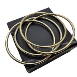 GOLDEN LINKING RING SMALL MAGIC TRICK (4 INCH) SET OF 4 RINGS / CHINESE LINKING RING MAGIC