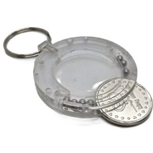 KEY RING COIN RELEASE PUZZLE / COIN ESCAPE PUZZLE