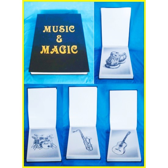 MUSIC & MAGIC BOOK / GUITAR FROM BOOK MAGIC TRICK - Image 2