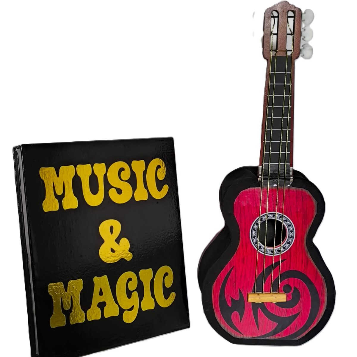MUSIC & MAGIC BOOK / GUITAR FROM BOOK MAGIC TRICK - Image 9